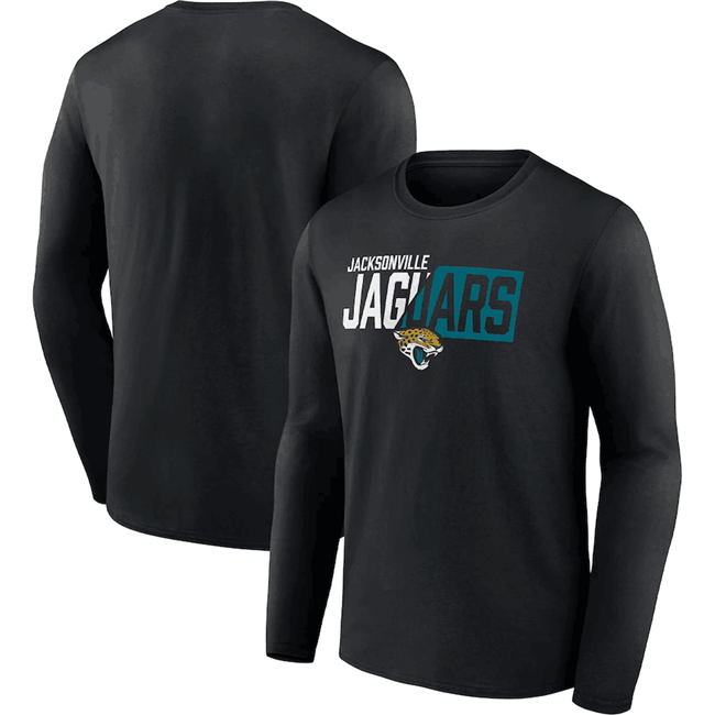 Men's Black Jacksonville Jaguars One Two Long Sleeve T-Shirt